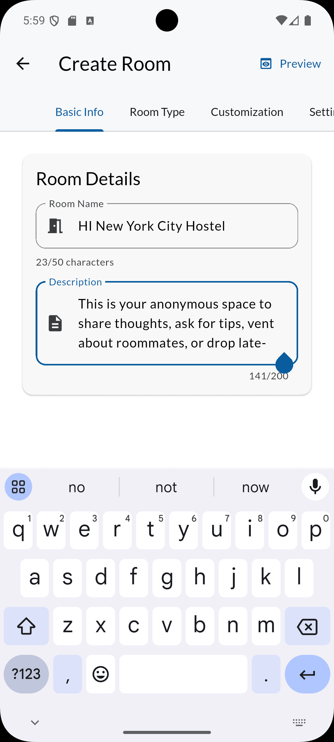 Room Management - Manage and moderate anon rooms