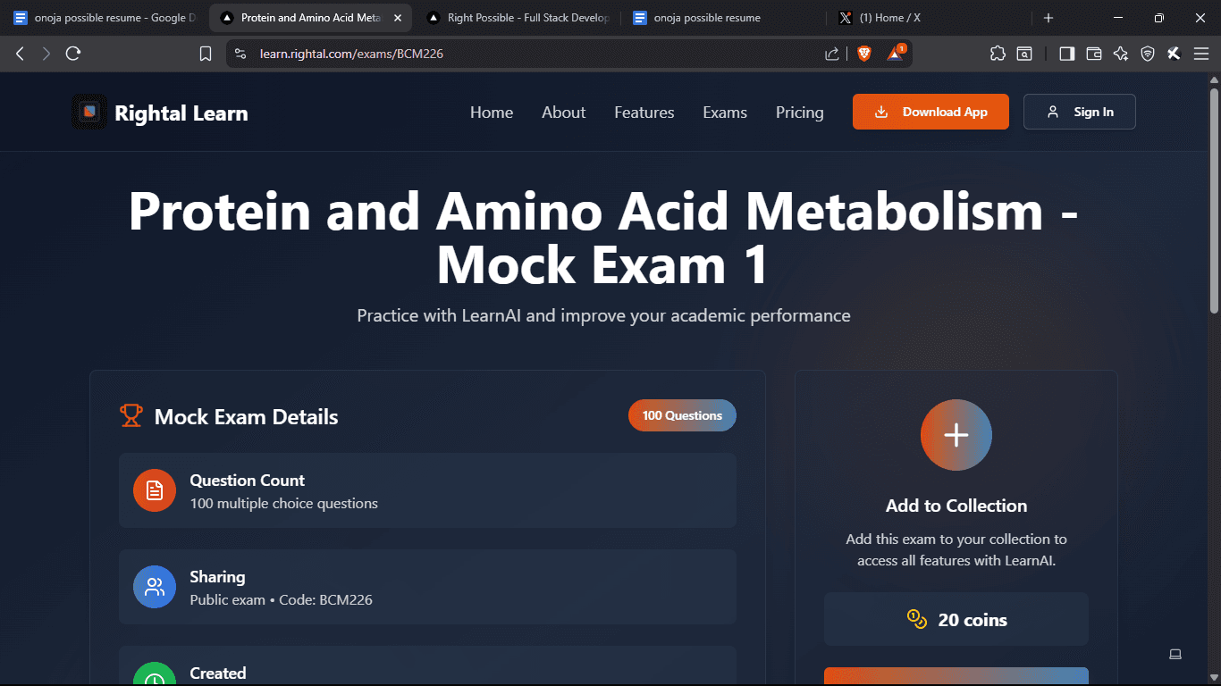 Exam Interface - AI-powered mock exam interface