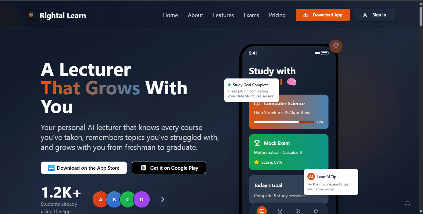 Rightal Learn Web Platform